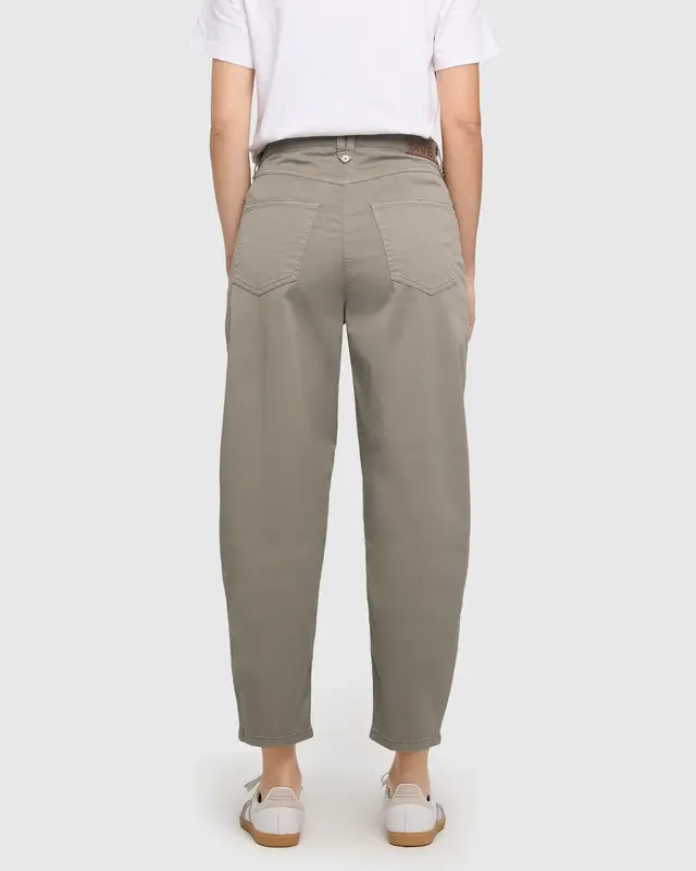 Mac Jeans  Barrel Pants Bora 2.3 Zip - Mat Green Antique