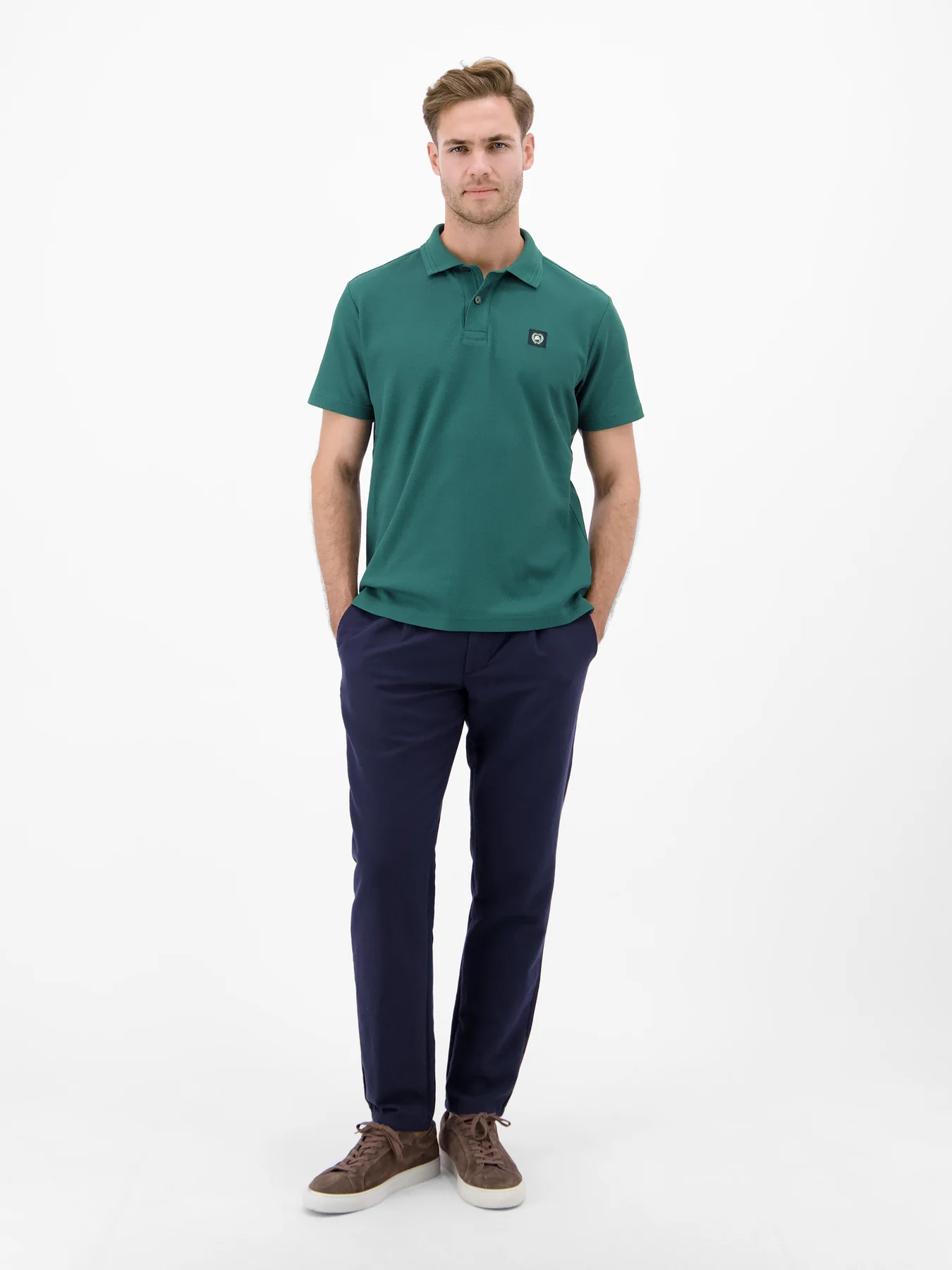 Lerros Poloshirt Wafelstructuur - Soft Teal