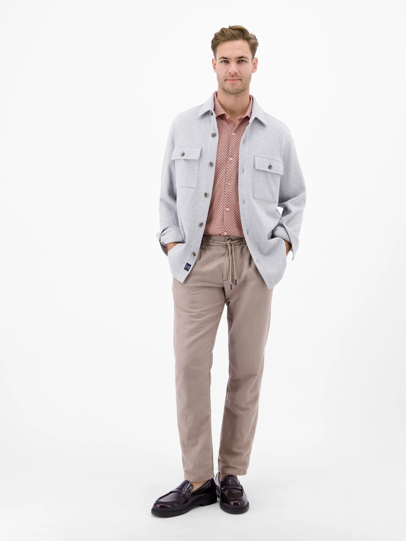 Lerros Jersey Print Hemd - Vivid Red