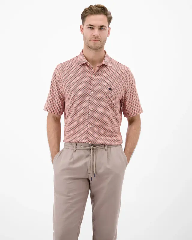 Lerros Jersey Print Shirt - Vivid Red