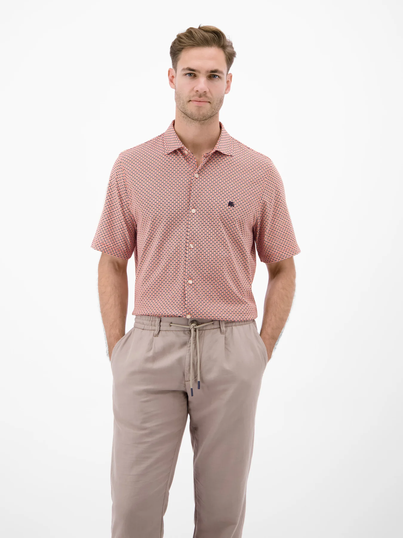 Lerros Jersey Print Shirt - Vivid Red