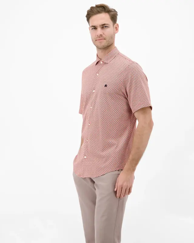 Lerros Jersey Print Hemd - Vivid Red