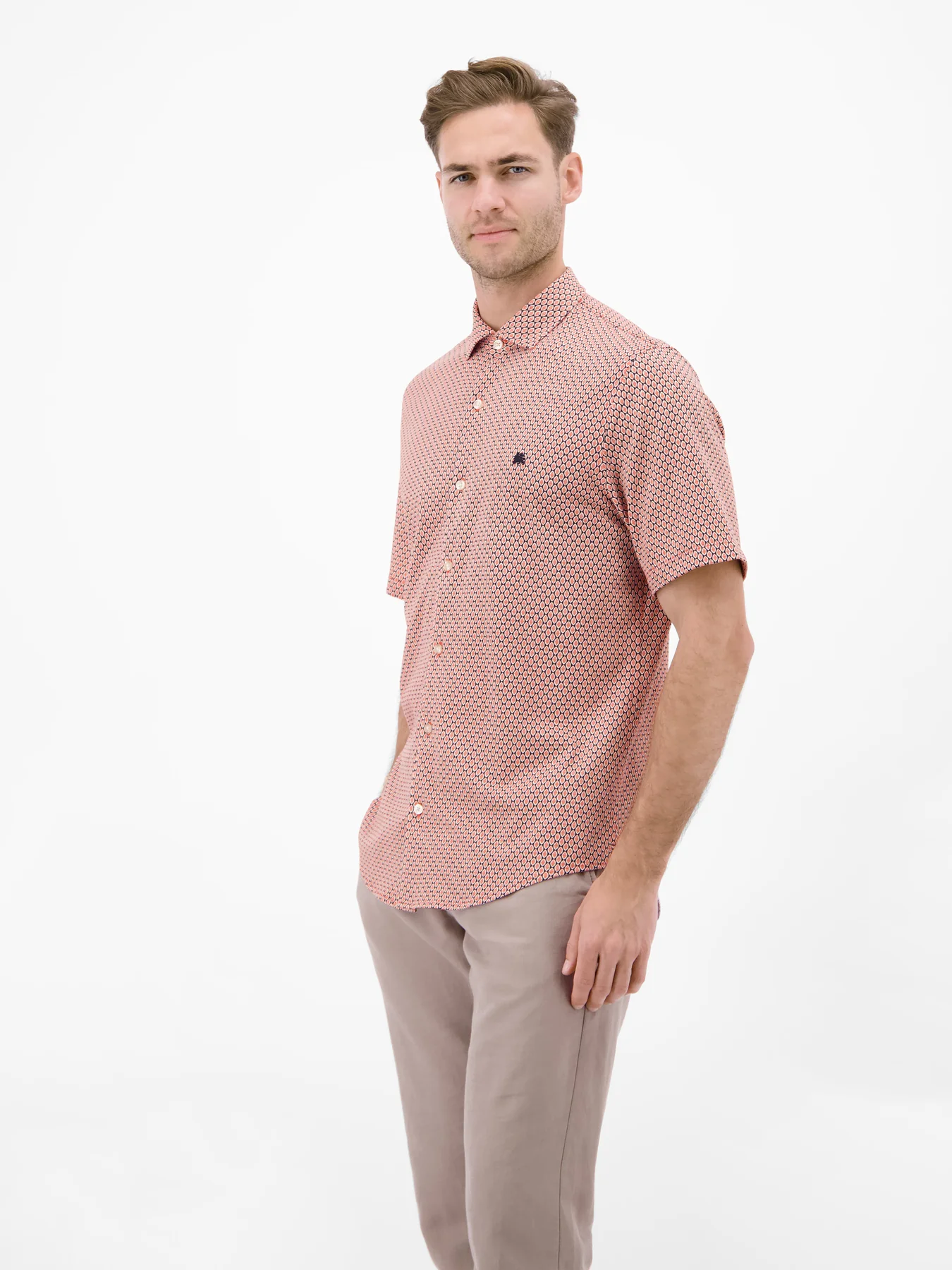 Lerros Jersey Print Shirt - Vivid Red