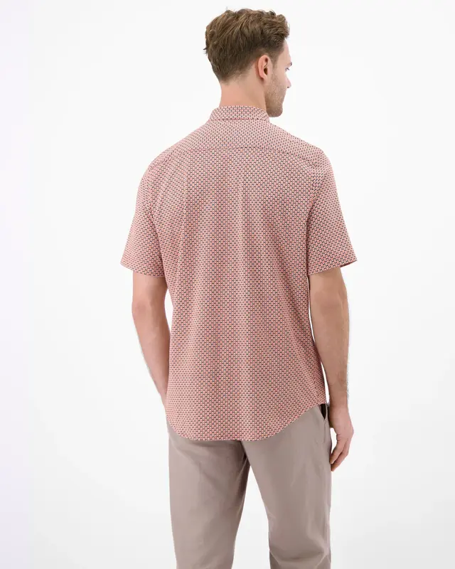 Lerros Jersey Print Hemd - Vivid Red