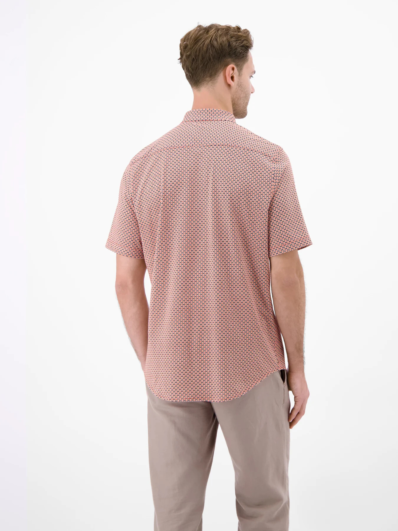 Lerros Jersey Print Hemd - Vivid Red