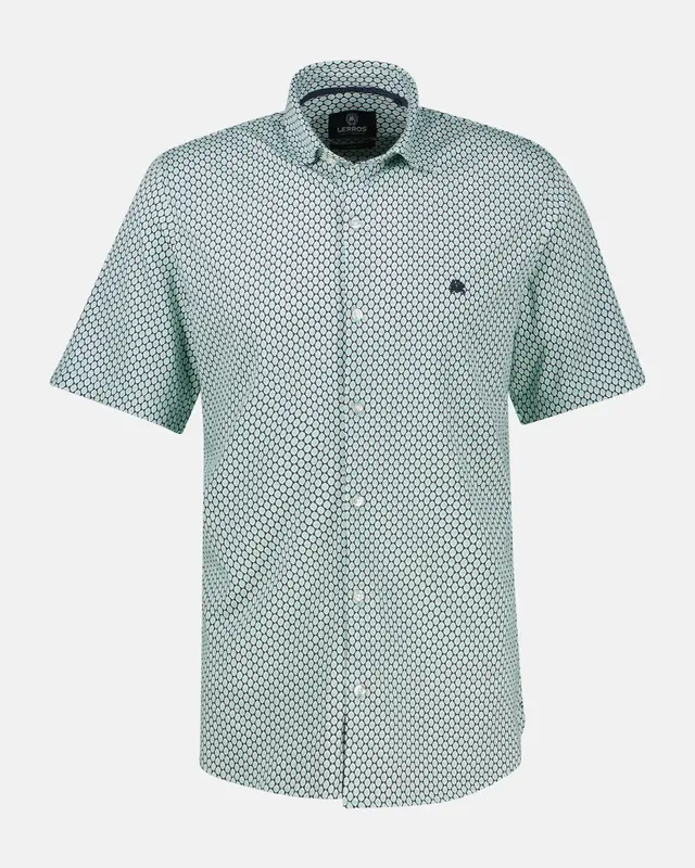 Lerros Jersey Print Hemd - Mint Water