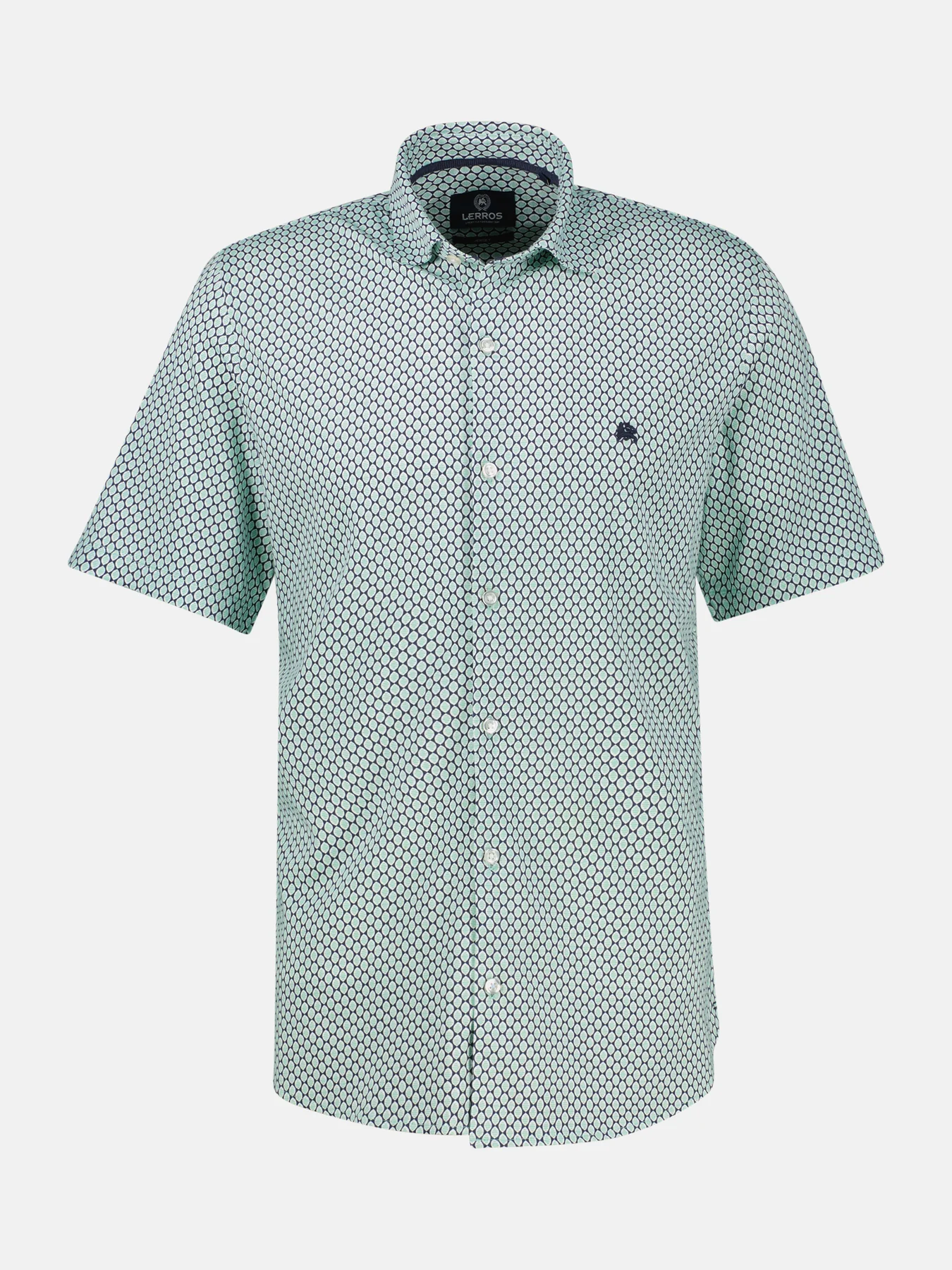 Lerros Jersey Print Hemd - Mint Water
