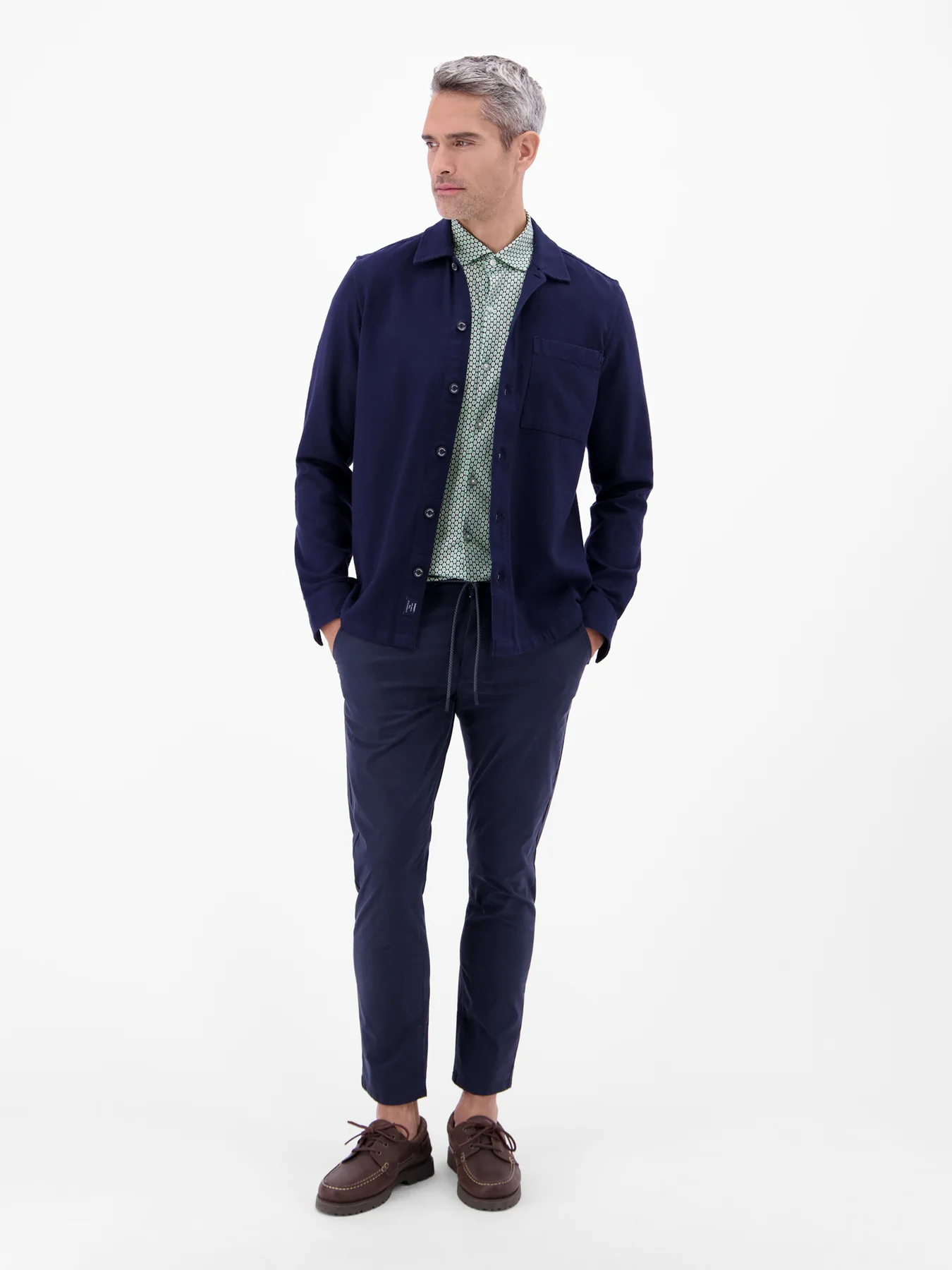 Lerros Jersey Print Shirt - Mint Water