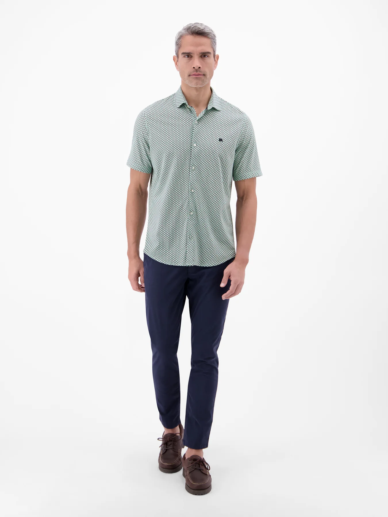 Lerros Jersey Print Shirt - Mint Water