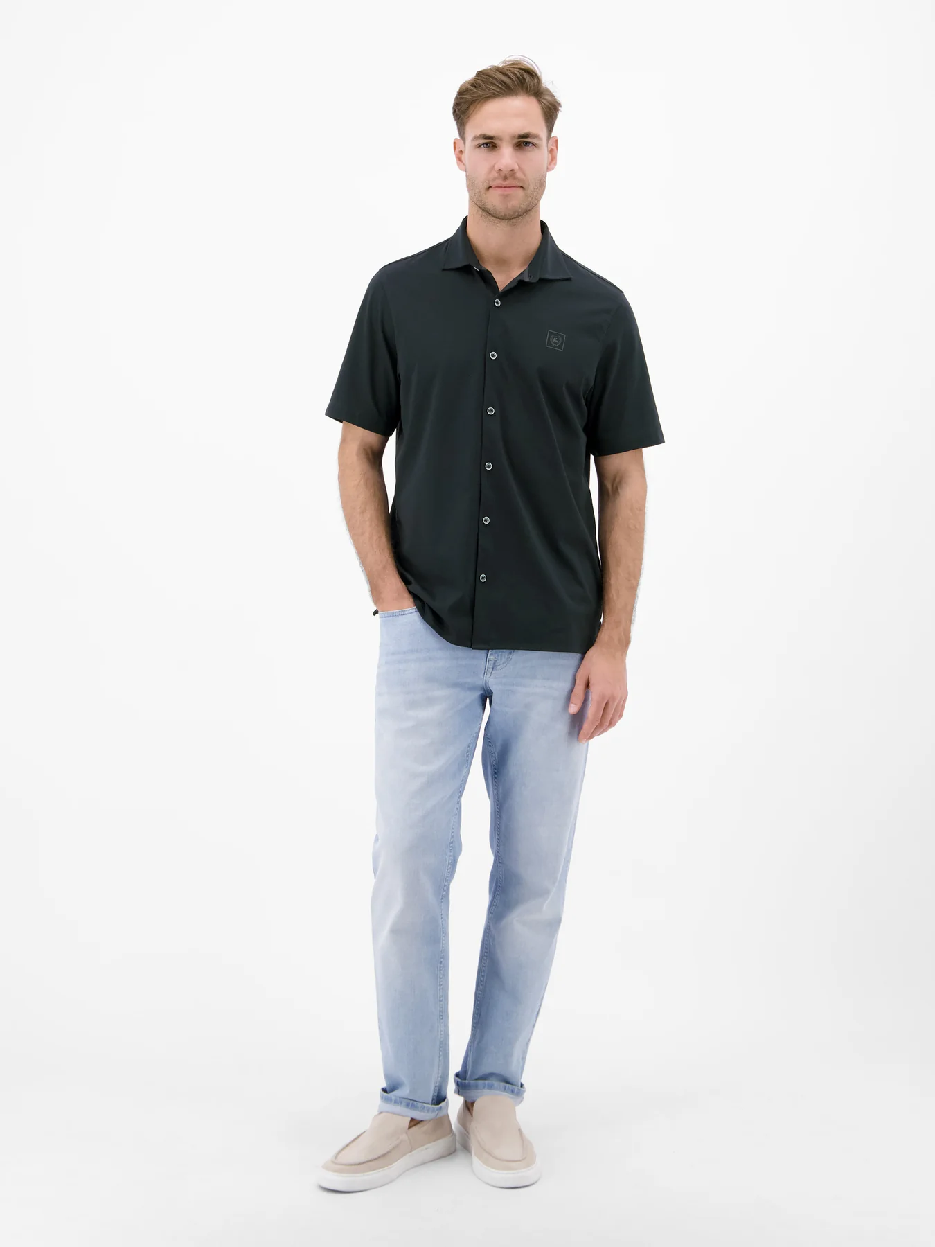 Lerros Cool & Dry Overhemd - Classic Navy