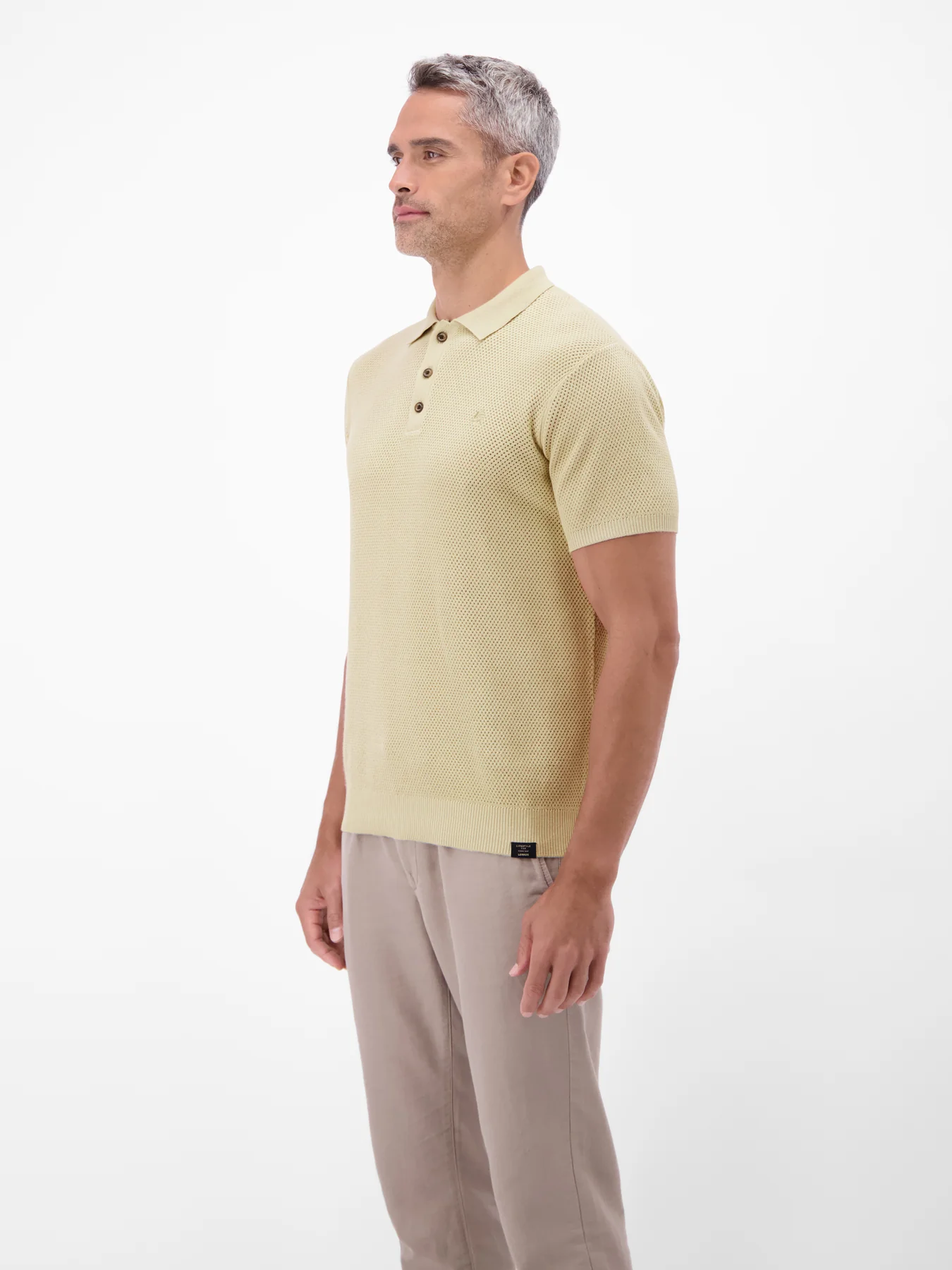 Lerros Unifarbe Poloshirt - Soft Stone