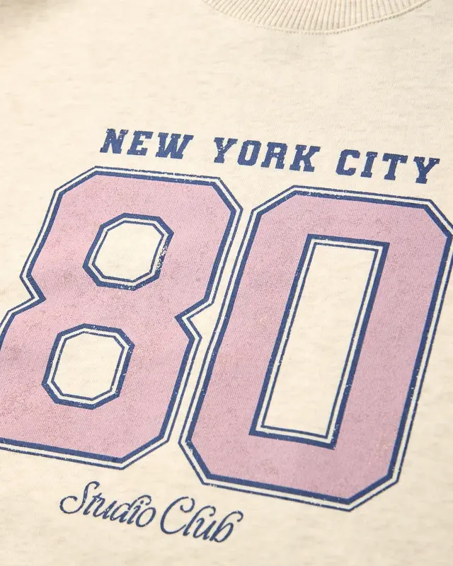 Street One Studio Sweatshirt with Artwork - Stone Sand Melange