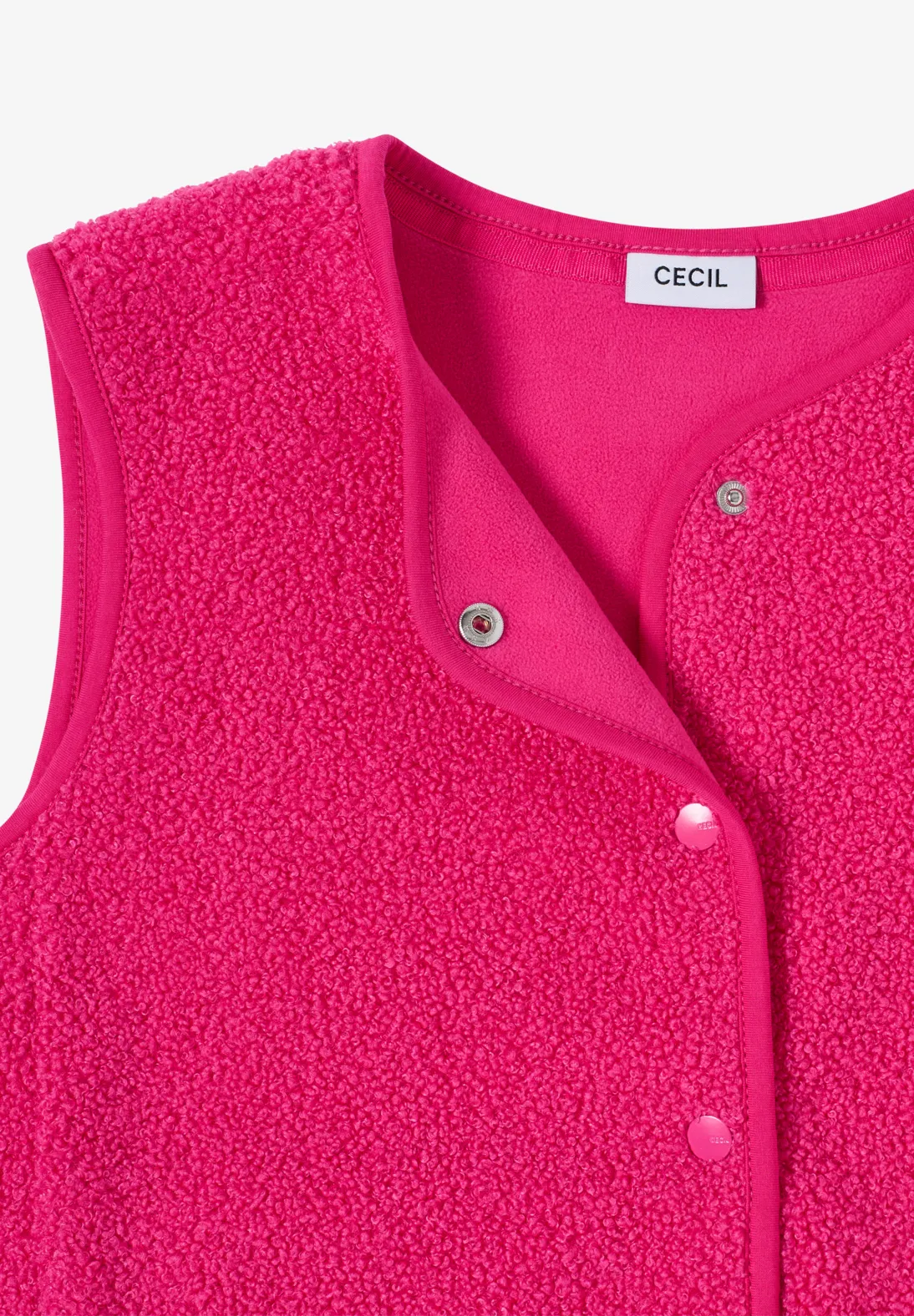 Cecil Vest met Knoopsluiting - Beetroot Pink