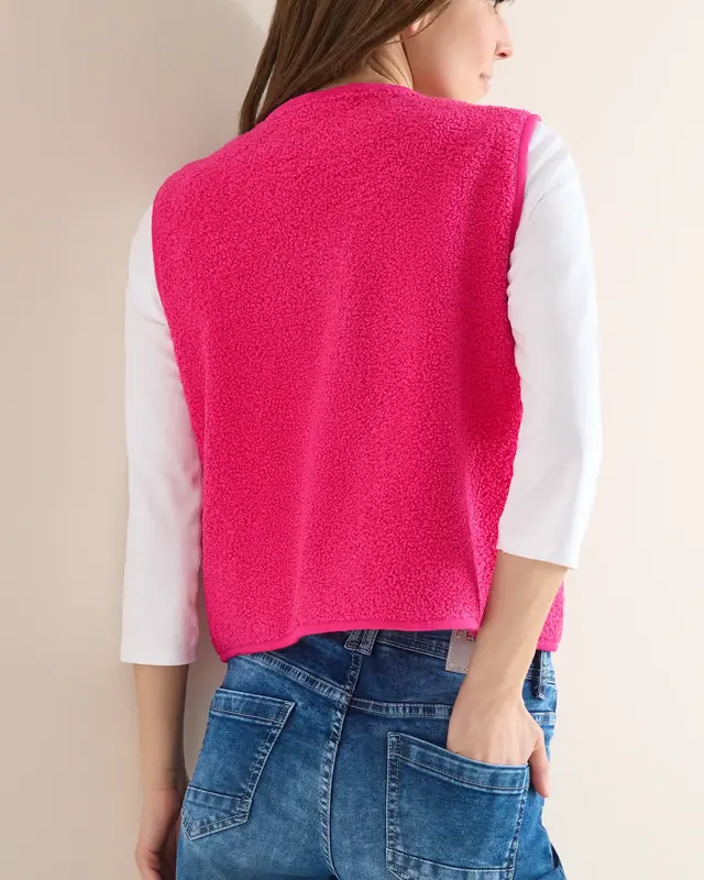 Cecil Weste mit Knopfleiste - Beetroot Pink