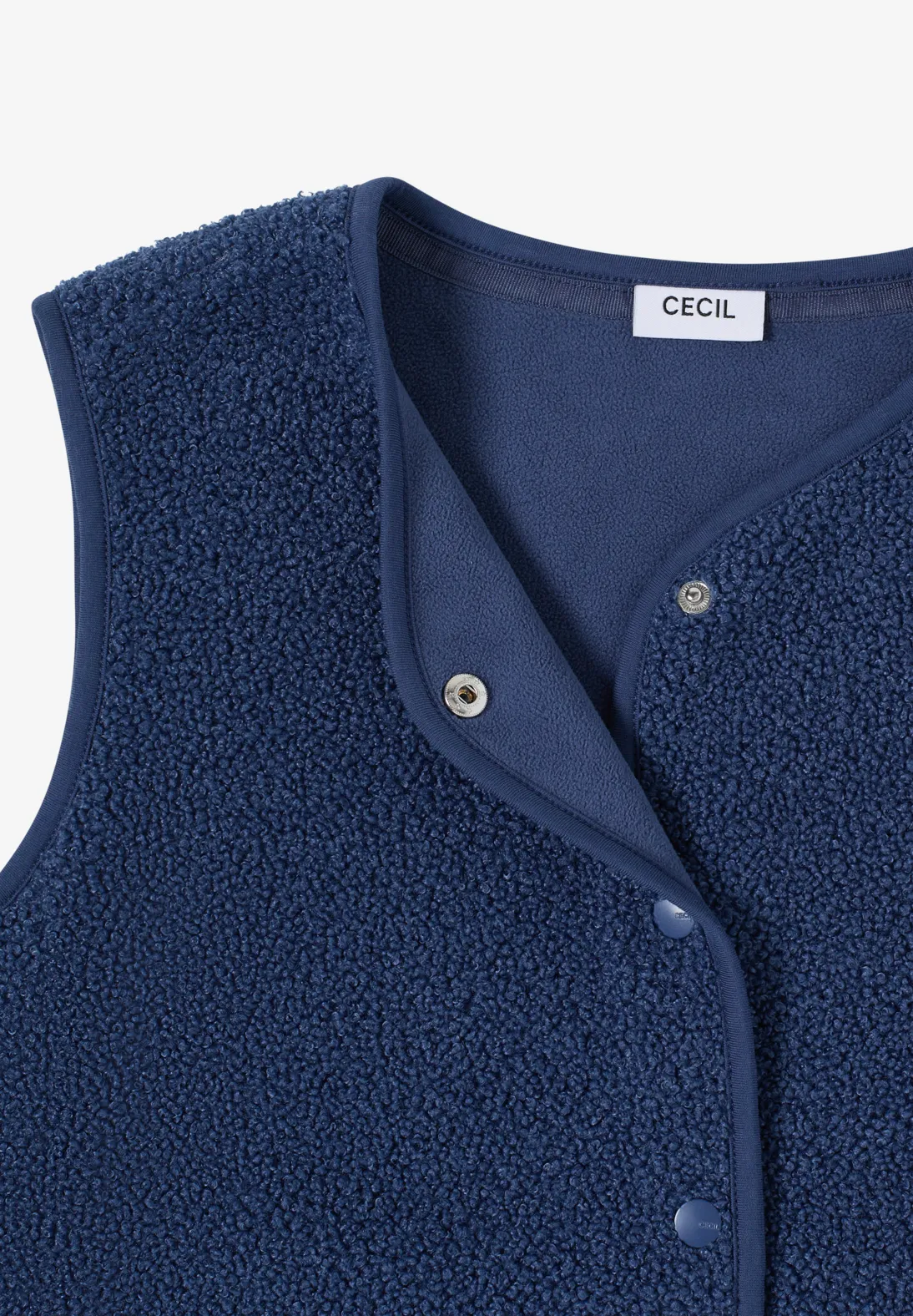 Cecil Vest met Knoopsluiting - Sporty Denim Blue