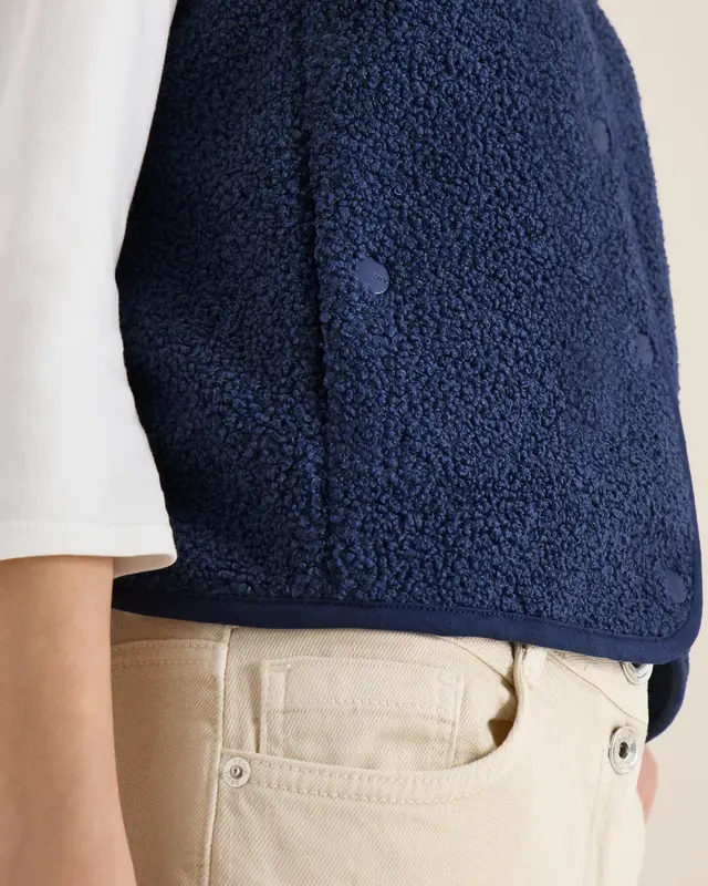 Cecil Vest met Knoopsluiting - Sporty Denim Blue