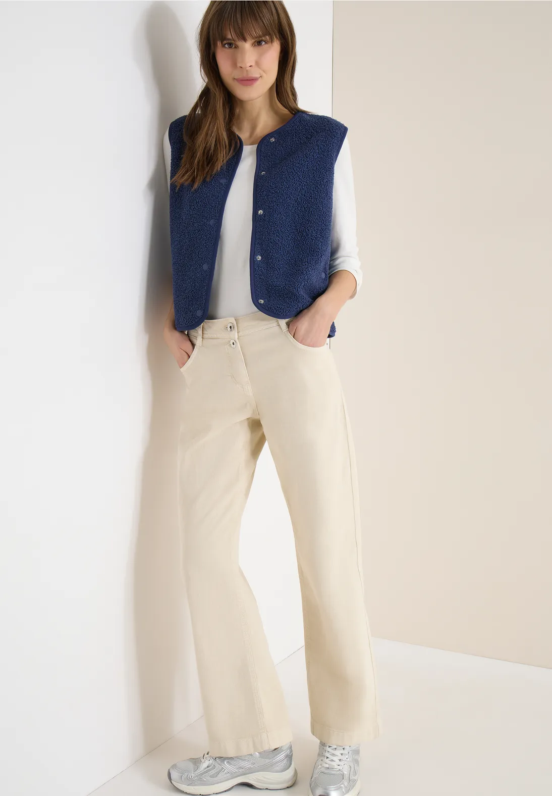 Cecil Weste mit Knopfleiste - Sporty Denim Blue