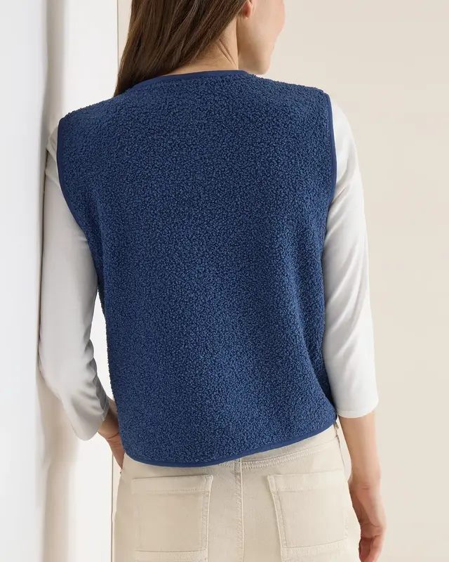 Cecil Vest met Knoopsluiting - Sporty Denim Blue