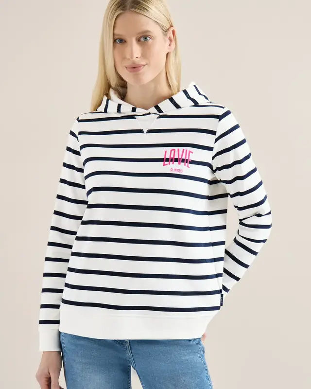 Cecil Hoodie met Borstprint - Universal Blue