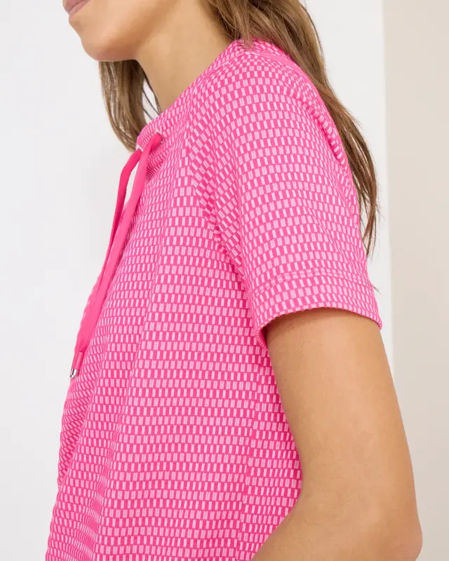Cecil Tweekleurig Shirt - Beetroot Pink