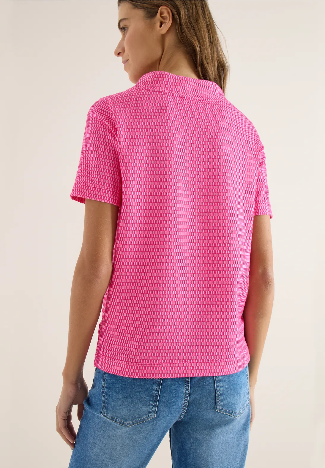 Cecil Two-Tone Shirt - Beetroot Pink