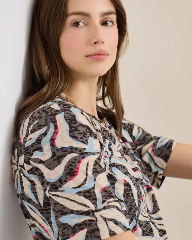 Cecil Burn-Out Shirt - Macchiato Brown