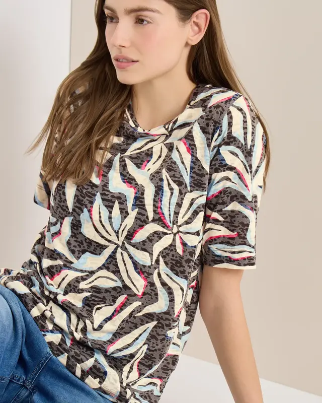 Cecil Burn-Out Shirt - Macchiato Brown