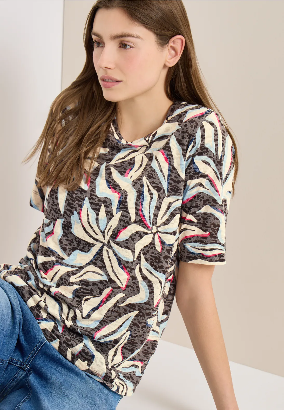 Cecil Burn-Out Shirt - Macchiato Brown