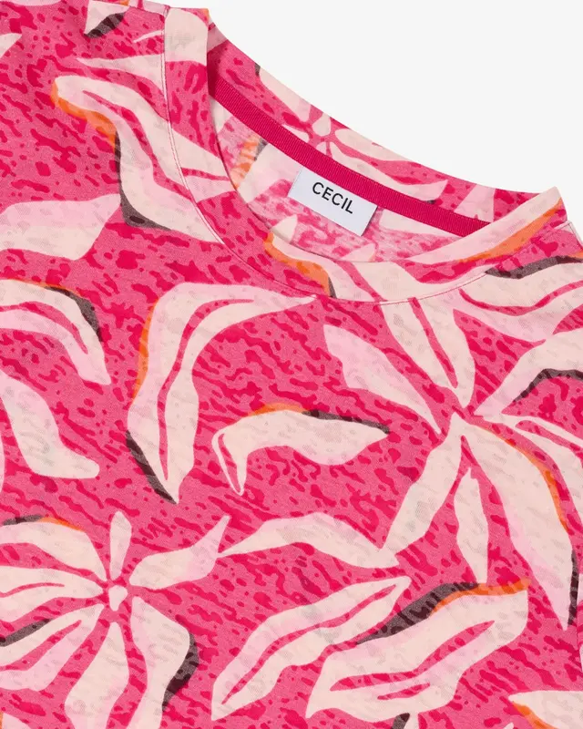 Cecil Burn-Out Shirt - Beetroot Pink