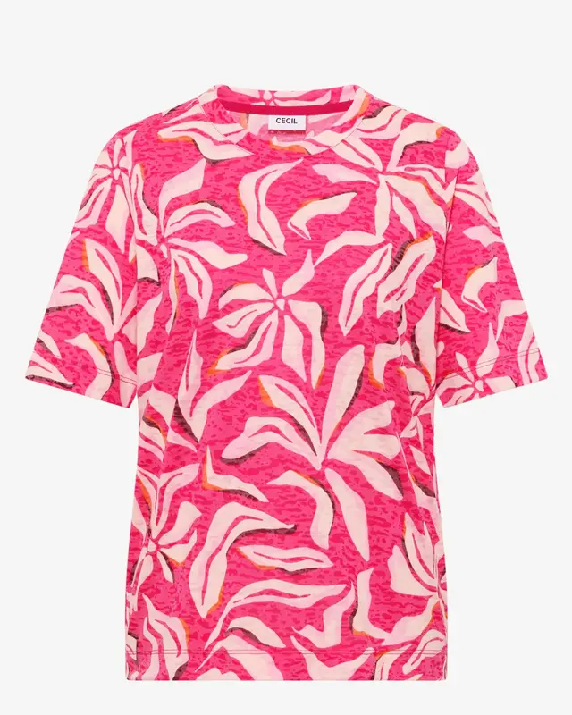 Cecil Burn-Out Shirt - Beetroot Pink