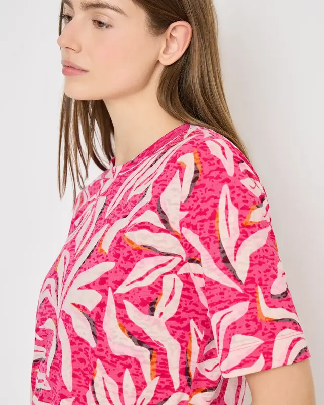 Cecil Burn-Out Shirt - Beetroot Pink