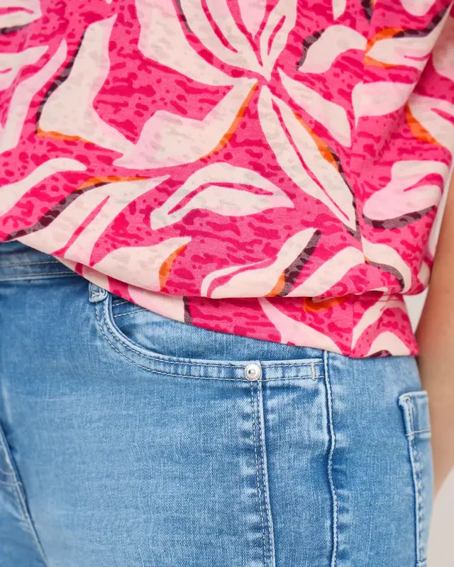 Cecil Burn-Out Shirt - Beetroot Pink