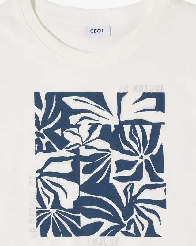 Cecil Frontprint Shirt - Vanilla White