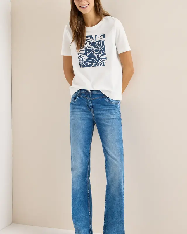 Cecil Frontprint Shirt - Vanilla White