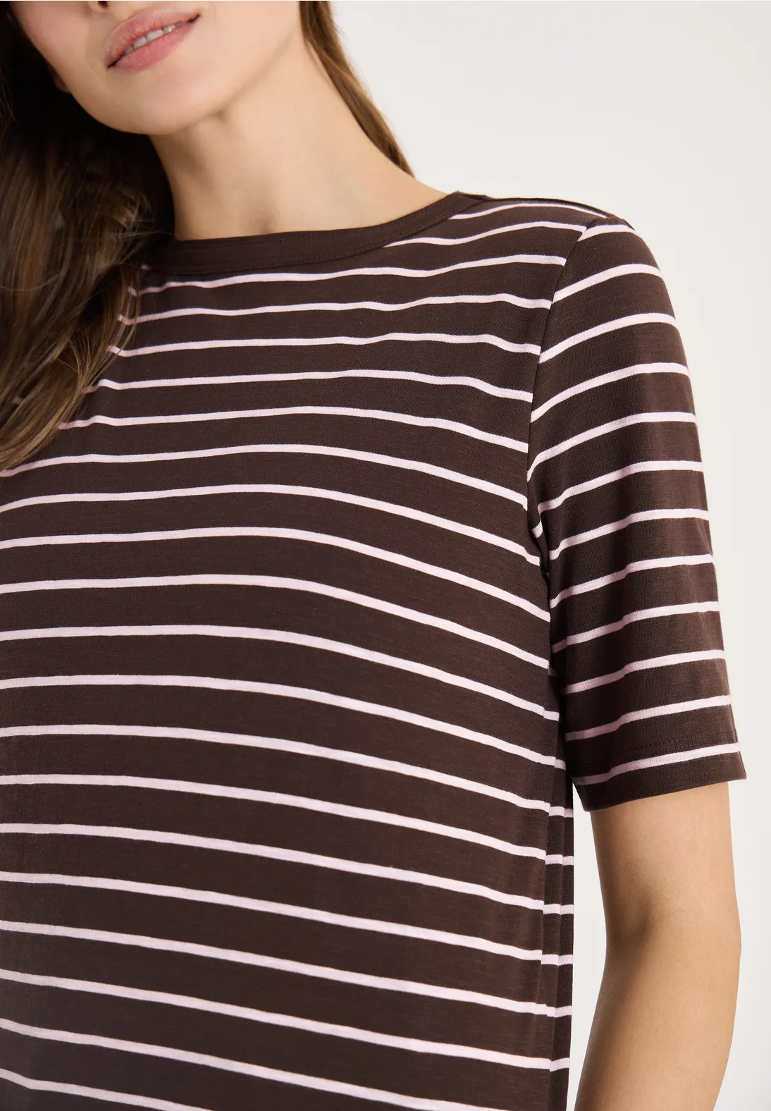 Cecil Gestreept Shirt - Macchiato Brown