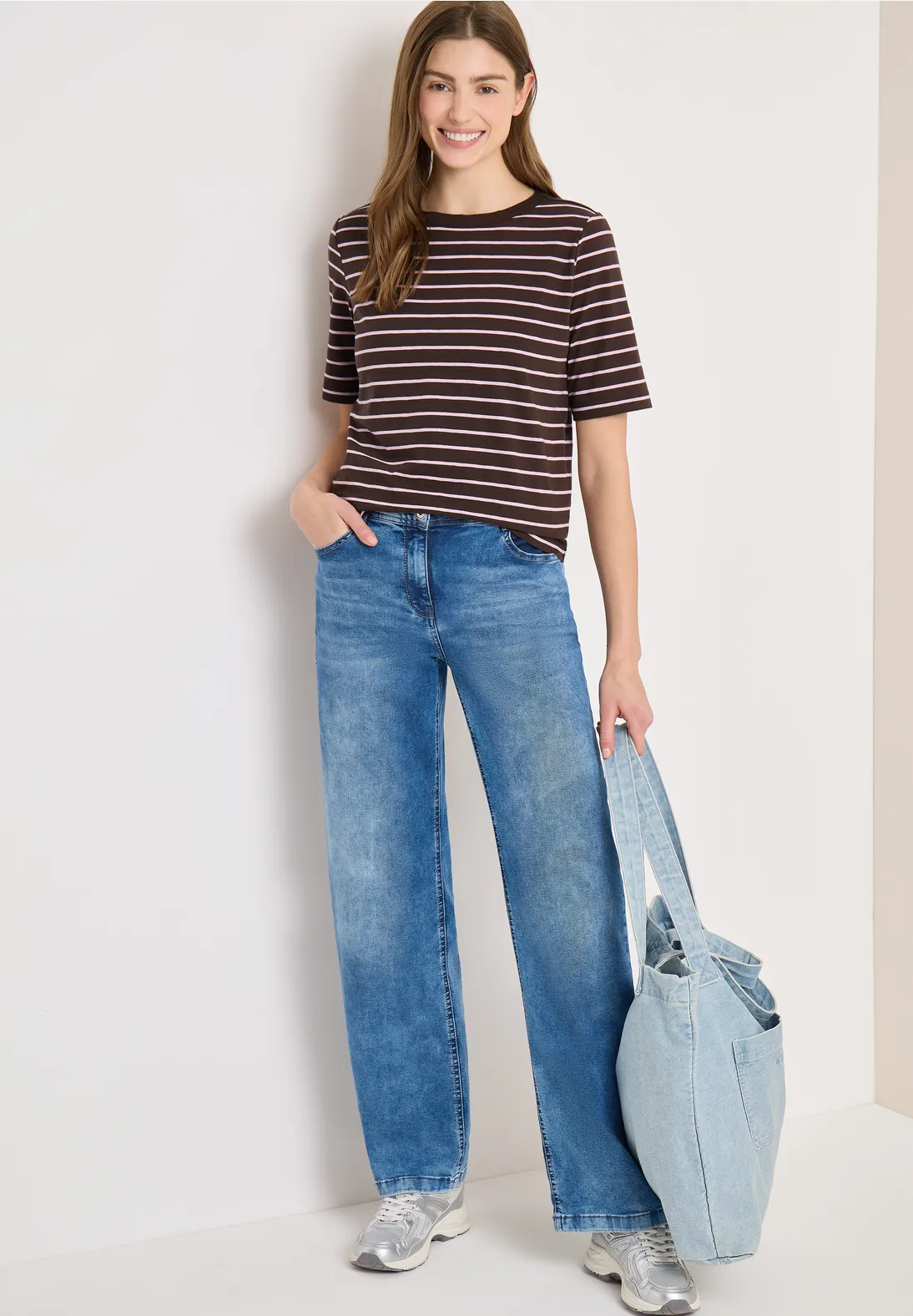 Cecil Striped Shirt - Macchiato Brown