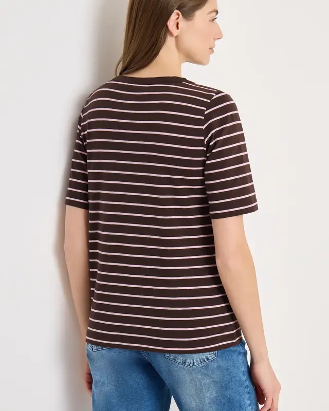 Cecil Striped Shirt - Macchiato Brown