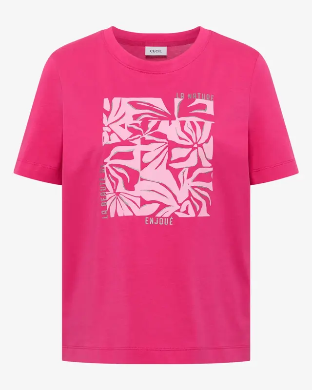 Cecil Frontprint Shirt - Beetroot Pink