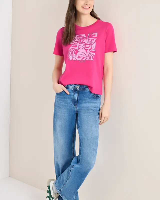 Cecil Frontprint Shirt - Beetroot Pink