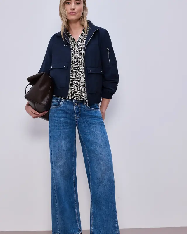 Street One Shirt im Blusen-Look - Shadowed Navy