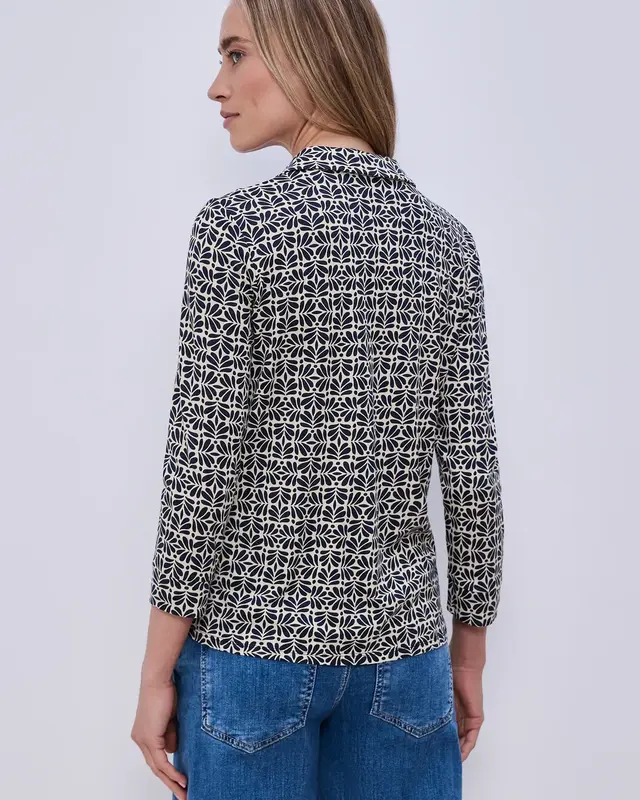 Street One Shirt met Blouse-Look - Shadowed Navy