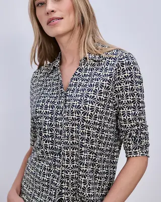 Street One Shirt im Blusen-Look - Shadowed Navy