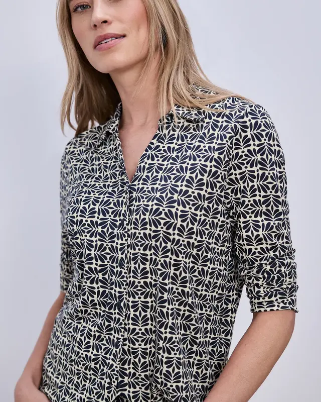 Street One Shirt im Blusen-Look - Shadowed Navy