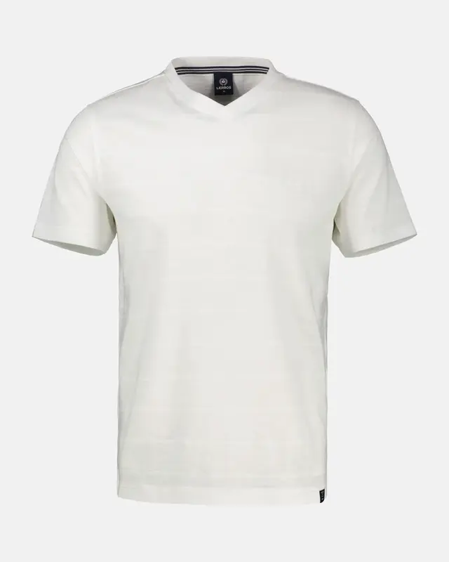 Lerros T-Shirt with V-Neck - Broken White