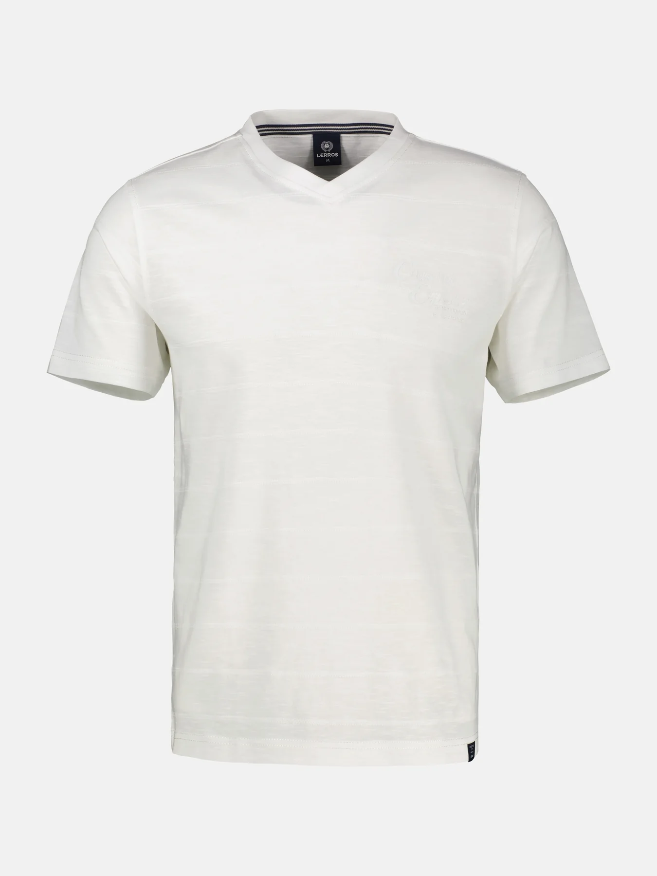 Lerros T-Shirt mit V-Neck - Broken White