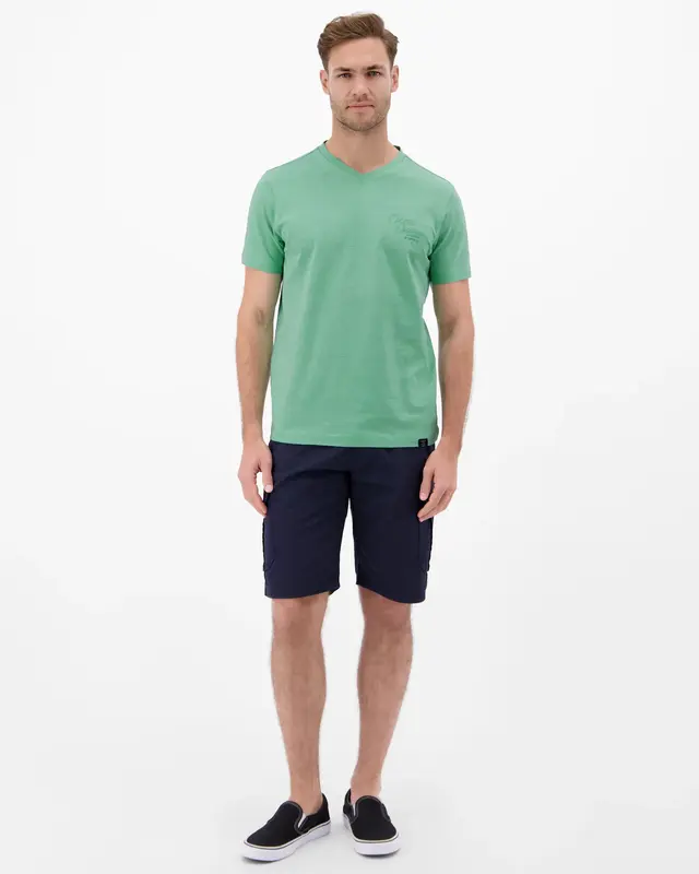 Lerros T-Shirt mit V-Neck - Mint Water