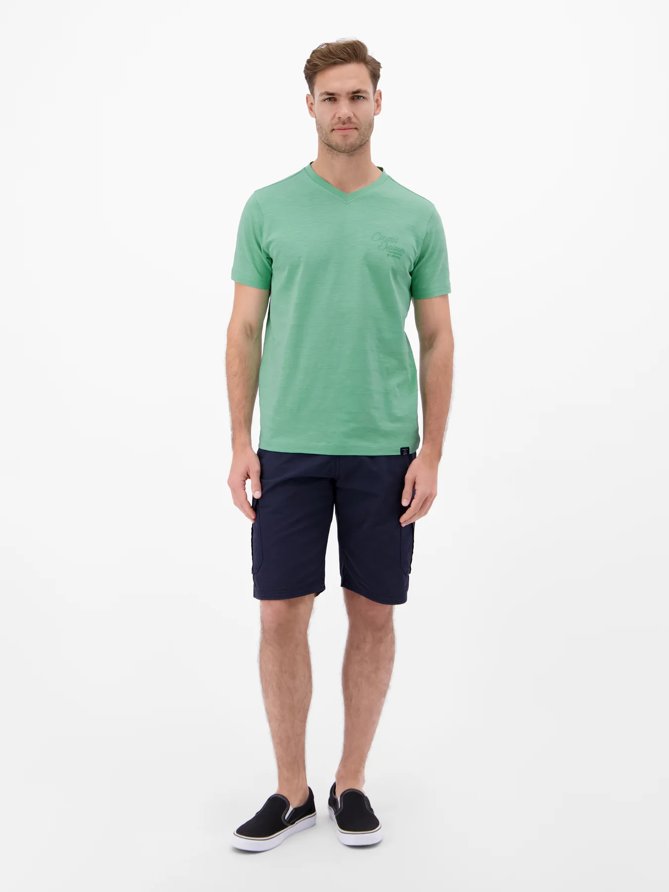 Lerros T-Shirt mit V-Neck - Mint Water