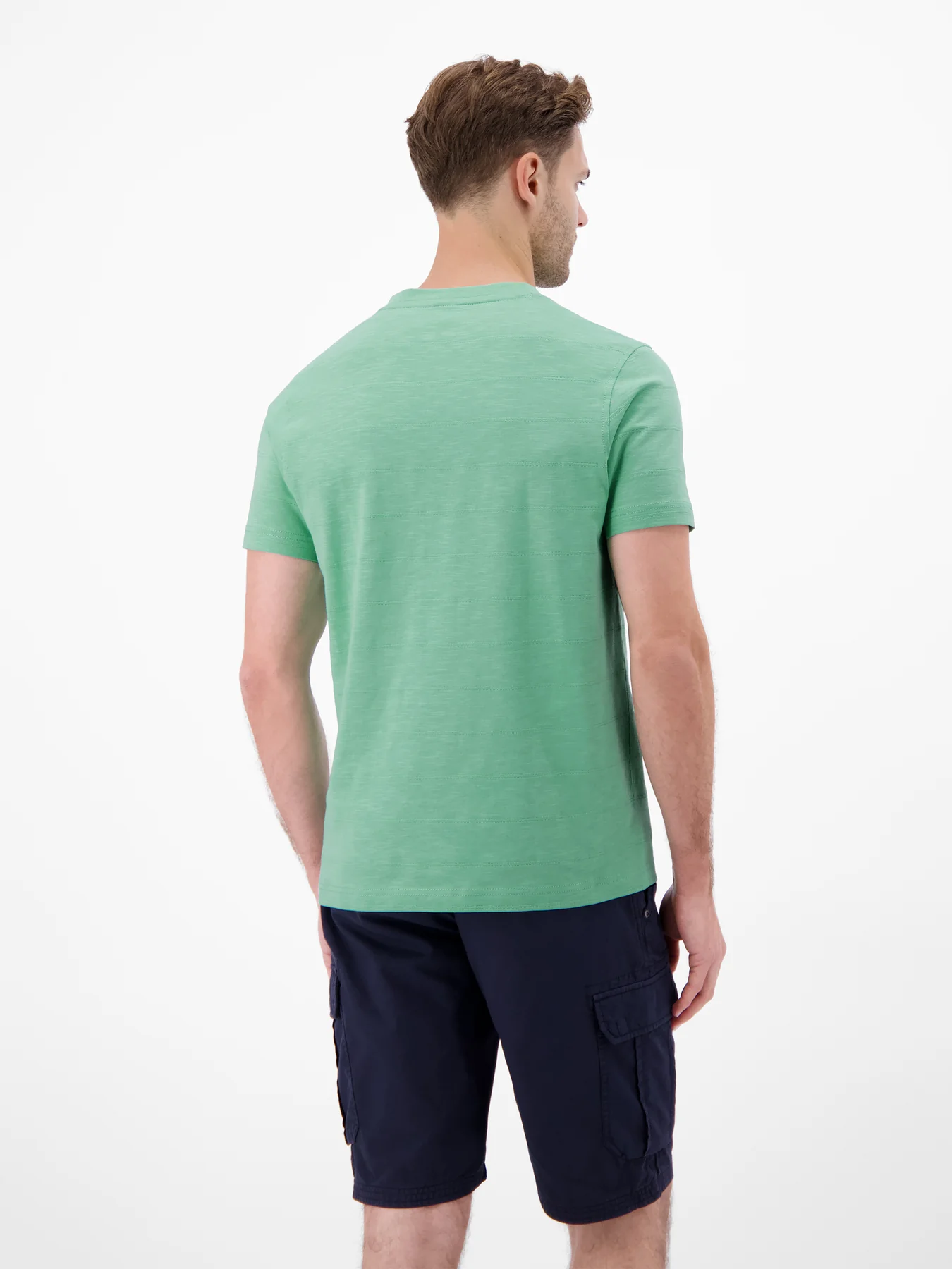 Lerros T-Shirt met V-hals - Mint Water
