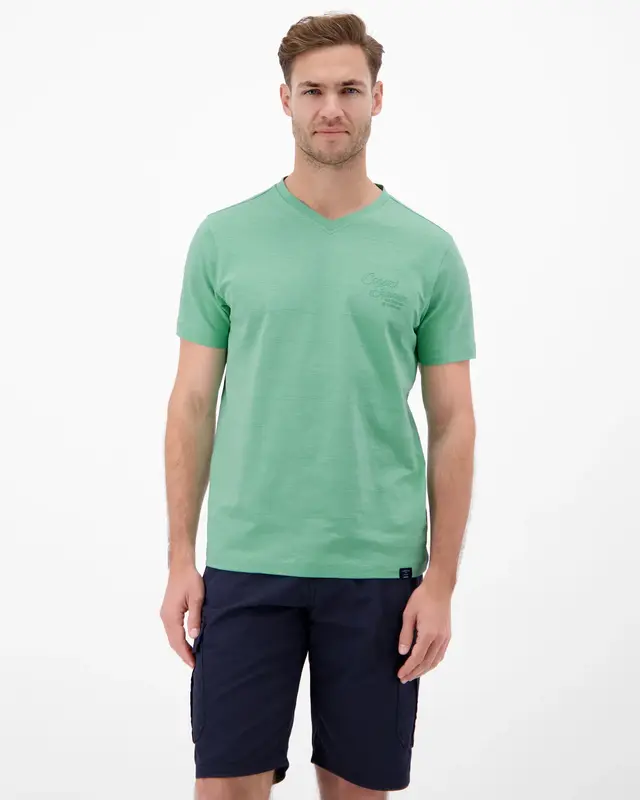 Lerros T-Shirt mit V-Neck - Mint Water