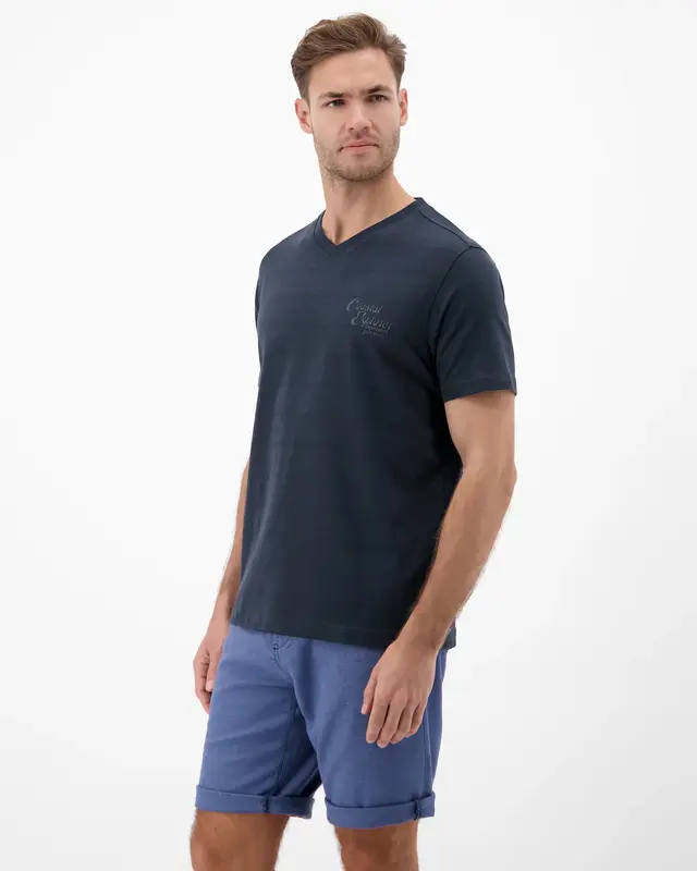 Lerros T-Shirt with V-Neck - Classic Navy